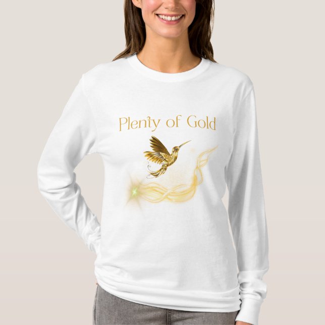 Camiseta Plenty of Gold - Golden Hummingbird Abundance (Anverso)