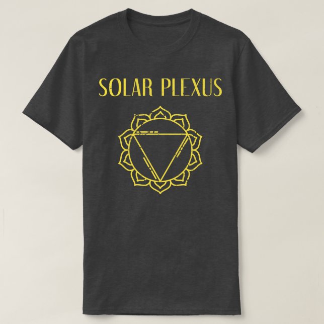 Camiseta Plexo solar chakra amarillo (Diseño del anverso)