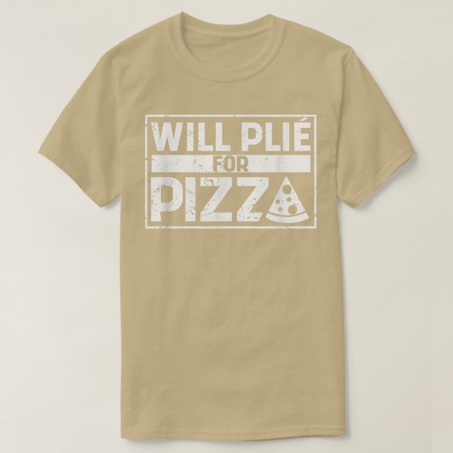 Camiseta Plie por Pizza Divertido ballet bailando italiano  (Diseño del anverso)