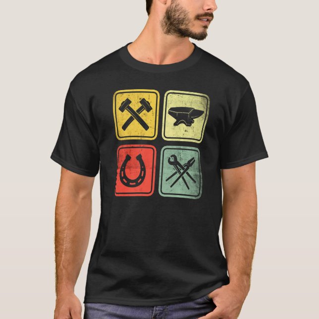 Camiseta Pliers forjados de martillo forjado herrero herrad (Anverso)