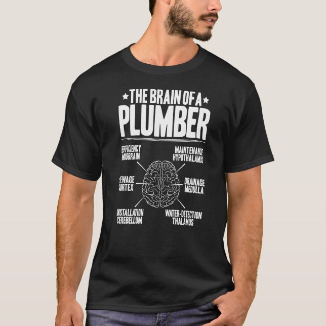 Camiseta Plomero de cerebro típico de plomo (Anverso)