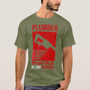 Camiseta Plomero de la vida directa del casquillo