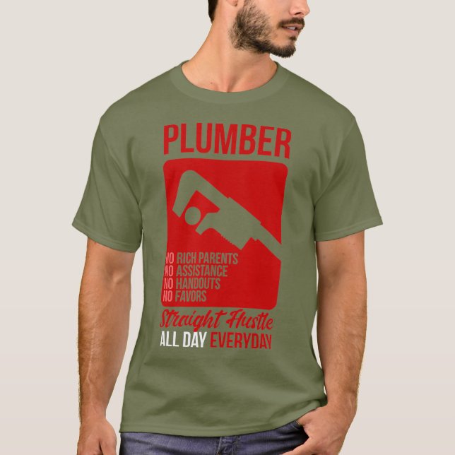 Camiseta Plomero de la vida directa del casquillo (Anverso)