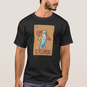 Camiseta Plomero Español Para Juegos De Tarjetas De Lotería
