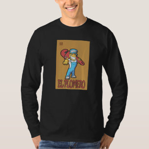 Camiseta Plomero Español Para Juegos De Tarjetas De Lotería