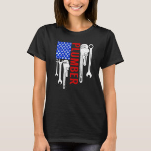 Camiseta Plomero Patriótico Uu Bandera Americana Plumbing P