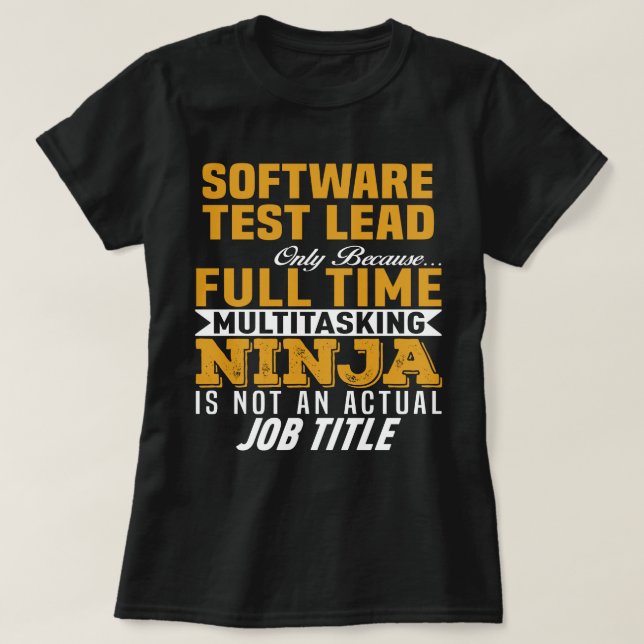 Camiseta Plomo de prueba de software (Diseño del anverso)