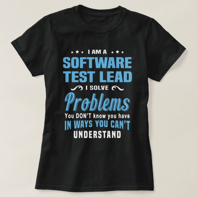 Camiseta Plomo de prueba de software (Diseño del anverso)