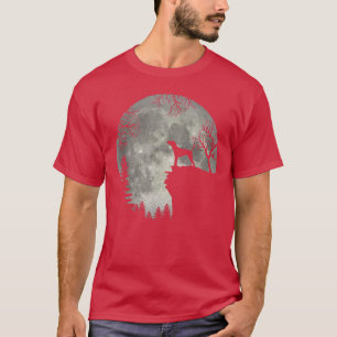 Camiseta Plott Hound And Moon Halloween 