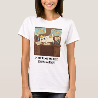 Camiseta Plotting World Domination Funny Cat