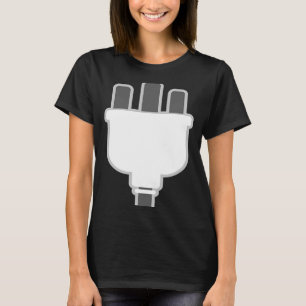 Camiseta Plug Easy Plug And Socket Couple Costule Halloween