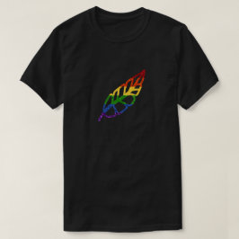Camiseta Pluma arcoiris Purpurina LGBT