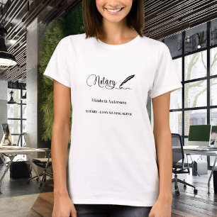 Camiseta Pluma de agente de firma de préstamos notariales