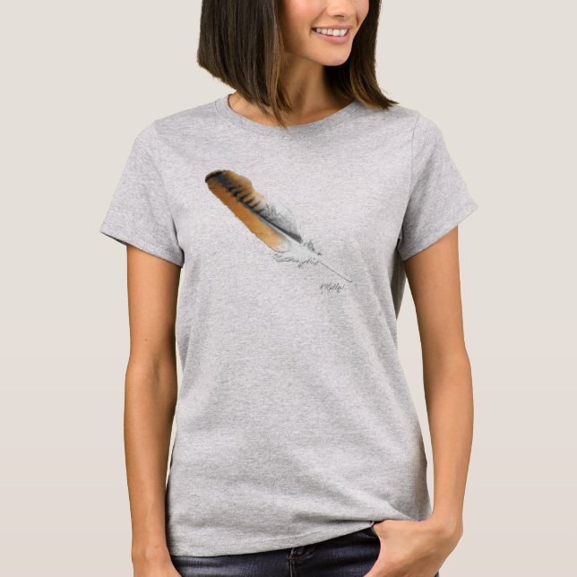 Camiseta pluma de halcón de cola roja (Anverso)