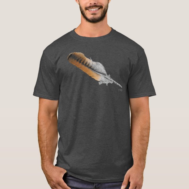 Camiseta pluma de halcón de cola roja (Anverso)