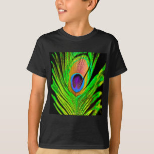 Camiseta Pluma de Pavo Real Colores Neón