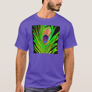 Camiseta Pluma de Pavo Real Colores Neón
