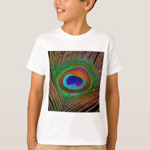 Camiseta Pluma de pavo real de cobre vibrante