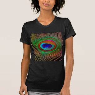 Camiseta Pluma de pavo real de cobre vibrante