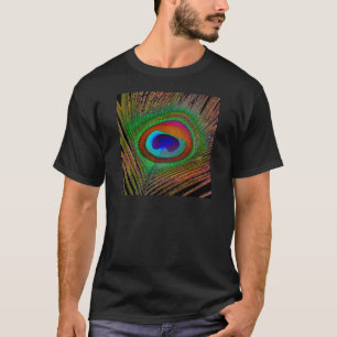 Camiseta Pluma de pavo real de cobre vibrante