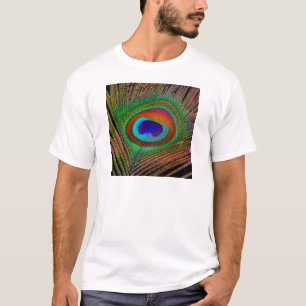Camiseta Pluma de pavo real de cobre vibrante