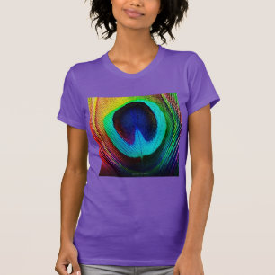 Camiseta Pluma de pavo real vibrante
