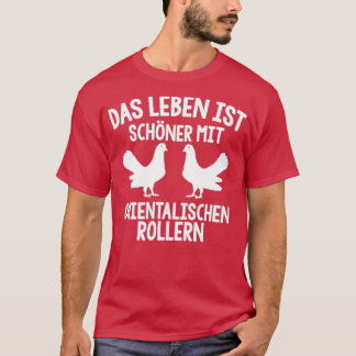 Camiseta Pluma de pichón de rodillos orientales