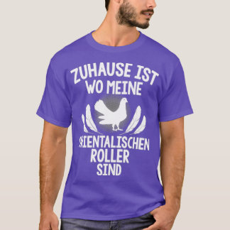 Camiseta Pluma de pichón de rodillos orientales