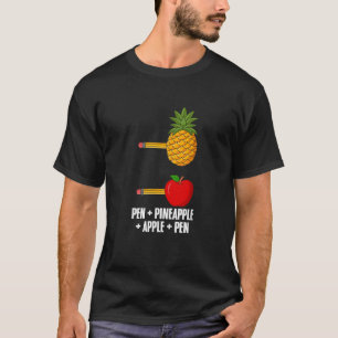Camiseta Pluma de piña Apple Pen Hawaii Fruta de verano Alo