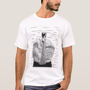 Camiseta Pluma del cisne y dibujo de la tinta
