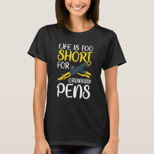 Camiseta Pluma Estilográfica Escritura Caligrafía Letra