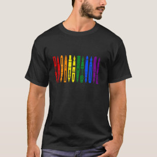 Camiseta Pluma estilográfica x bandera gay orgullo (arcoíri