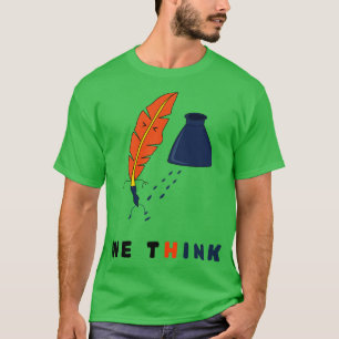 Camiseta Pluma Funny De Pluma De Cuero Y Tinta