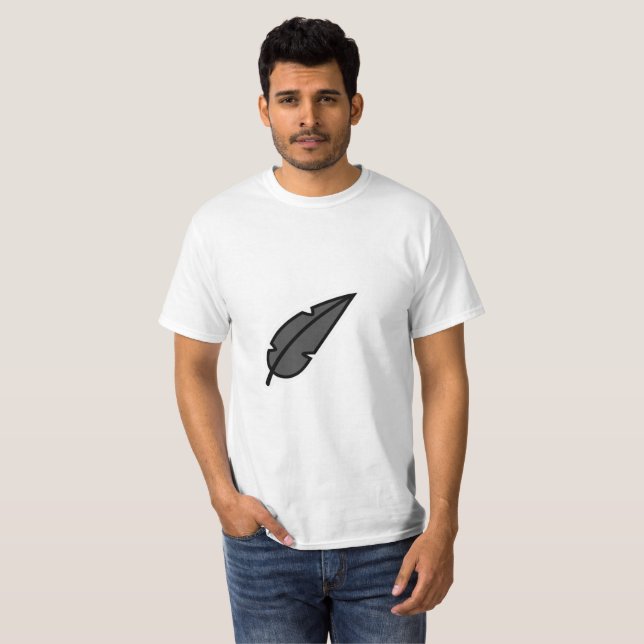 Camiseta Pluma negra (Anverso completo)
