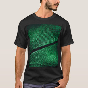 Camiseta Pluma Verde, Hermosa Textura De Patrón.