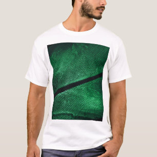 Camiseta Pluma Verde, Hermosa Textura De Patrón.