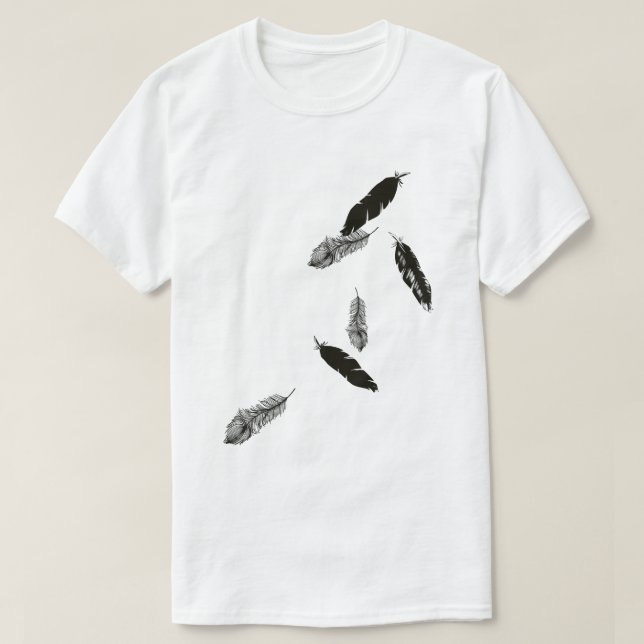 Camiseta plumas (Diseño del anverso)