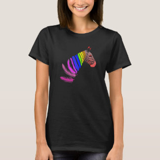 Camiseta Plumas de cebra Bandera LGBTQ Mes del Orgullo Orgu
