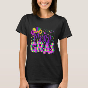 Camiseta Plumas de la Máscara de la Banda Mardi Gras-Mardi