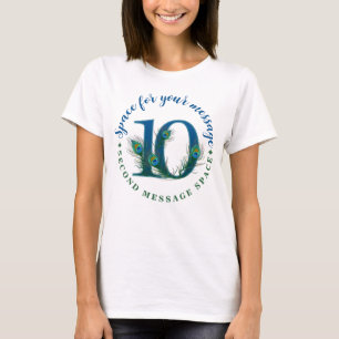 Camiseta Plumas de pavo real del 10º aniversario