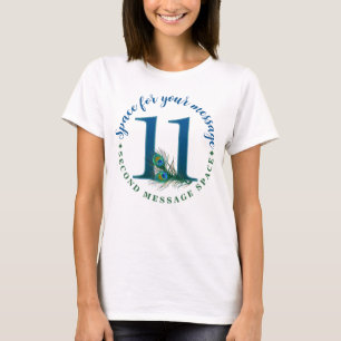 Camiseta Plumas de pavo real del 11º aniversario