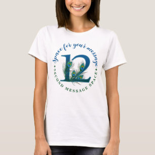 Camiseta Plumas de pavo real del 12º aniversario