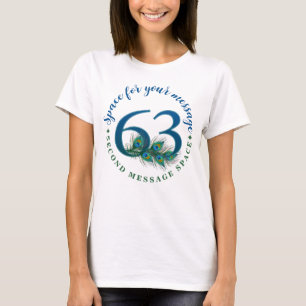 Camiseta Plumas de pavo real para cumpleaños o aniversario 