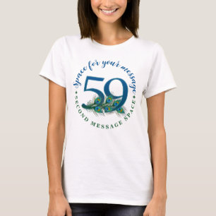 Camiseta Plumas de pavo real para cumpleaños o aniversario