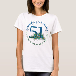 Camiseta Plumas de pavo real para cumpleaños o aniversario