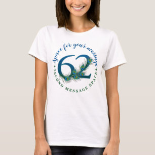 Camiseta Plumas de pavo real para cumpleaños o aniversario
