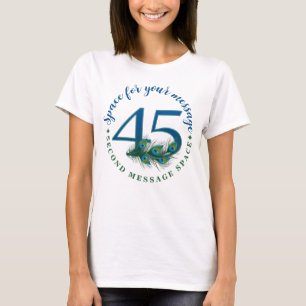 Camiseta Plumas de pavo real para cumpleaños o aniversario