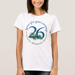 Camiseta Plumas de pavo real para cumpleaños o aniversario