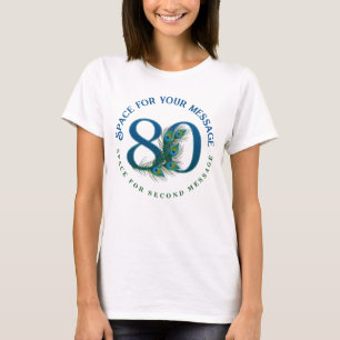 Camiseta Plumas de pavo real para cumpleaños o aniversario 
