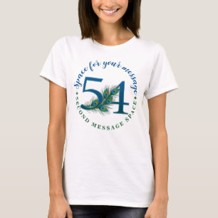 Camiseta Plumas de pavo real para cumpleaños o aniversario 